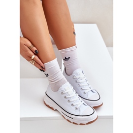 News Lav kvinders sneakers på platformen White hvid 2