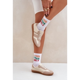 Lav kvinders sneakers med Eco Leather Beige 2