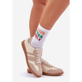 Lav kvinders sneakers med Eco Leather Beige 1