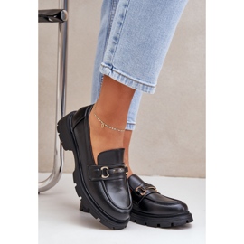 Klassiske kvinders loafers med øko læder sort 2