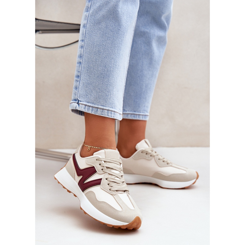 Beige-ban sneakers sneakers sportssko 2