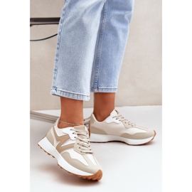 Beige damesneakers sportssko 2