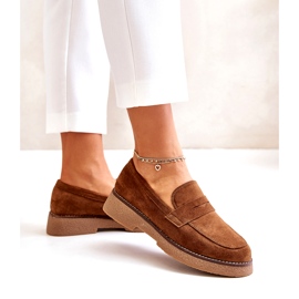 Bellucci Klassiske kvinders mokkasiner med Eco Suede Brown brun 4