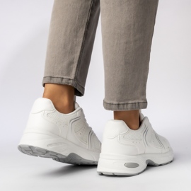 Kvinders sneakers på platformen White hvid 1