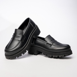 Kvinders sorte loafers 1
