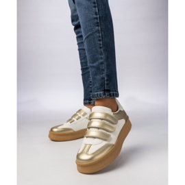Kvinders guldmetalliske sneakers gylden 1