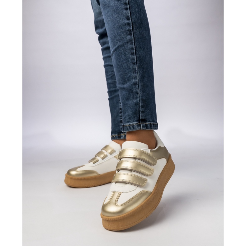 Kvinders guldmetalliske sneakers gylden 1