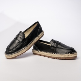 Espadrilles kvinders sorte loafers 1