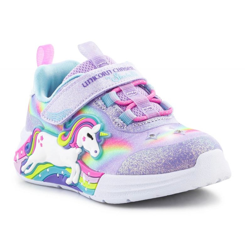 Skechers S-Lights Pige Unicorn Chaser sko 302298N-LVMT lilla 2