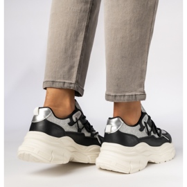 Kvinders sorte sports -sneakers 2