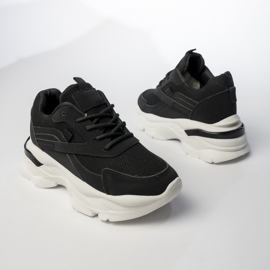 Kvinders sorte sports -sneakers 2