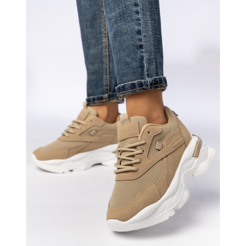 Kvinders beige-khaki sports-sneakers 2