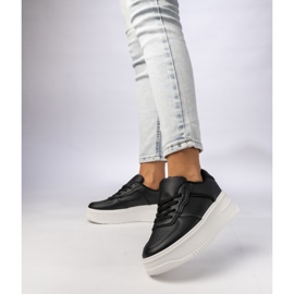 Kvinders sorte sports -sneakers 2