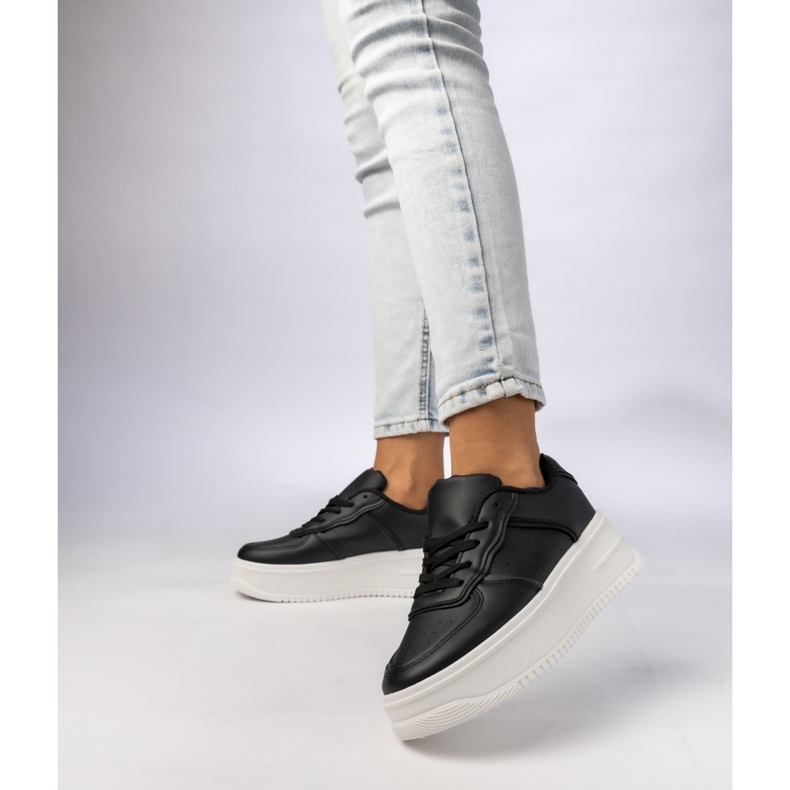 Kvinders sorte sports -sneakers 2