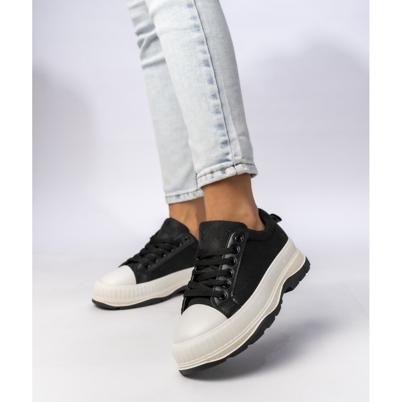 Kvinders sneakers på platformen sort 2