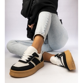 Kvinders klassiske sneakers på platfom sort 1