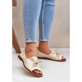 Zazoo 2660 læder ballerinas kvinders lys beige 2