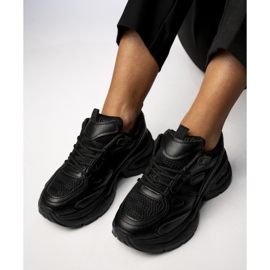 Kvinders sorte sports -sneakers 1