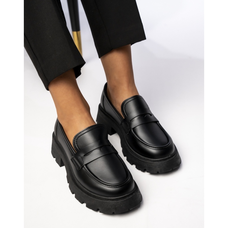 Kvinders via Giulia Nero Loafers sort 2