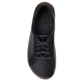 Barfodet minimalistisk læder wasak 0743w sort sort 8