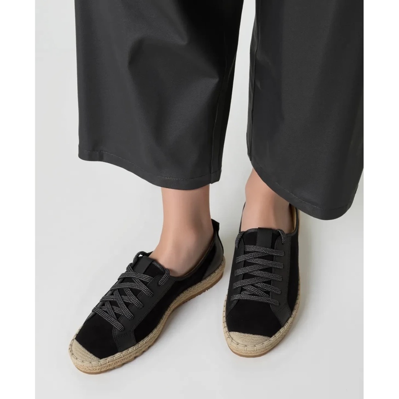 Kvinders espadrilles noir blonder sort 2