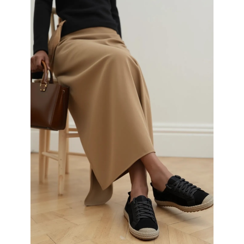 Kvinders espadrilles noir blonder sort 1
