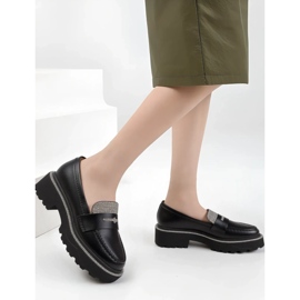 Kvinders diamant sorte loafers 1
