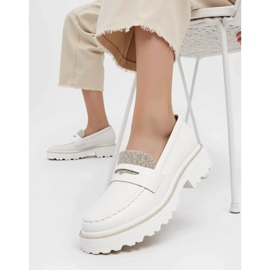 Kvinders diamant hvide loafers 2