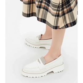 Kvinders diamant hvide loafers 1