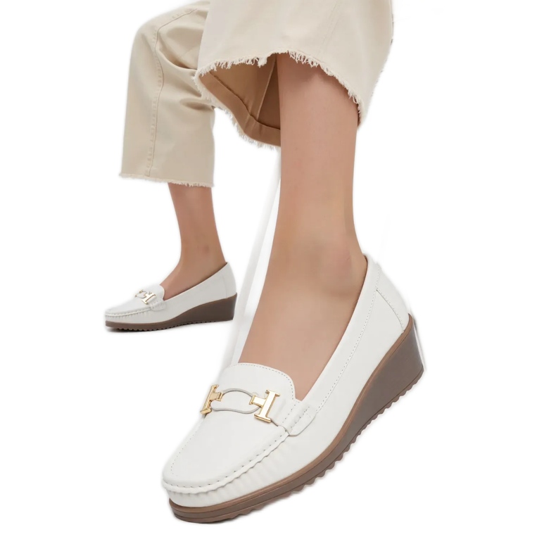 Kvinders velora hvide loafers 2