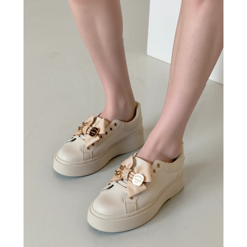 Kvinders sneakers charme beige 1