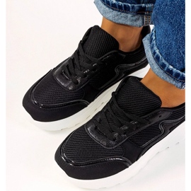 D/GMR Sorte Basemat damesneakers 2