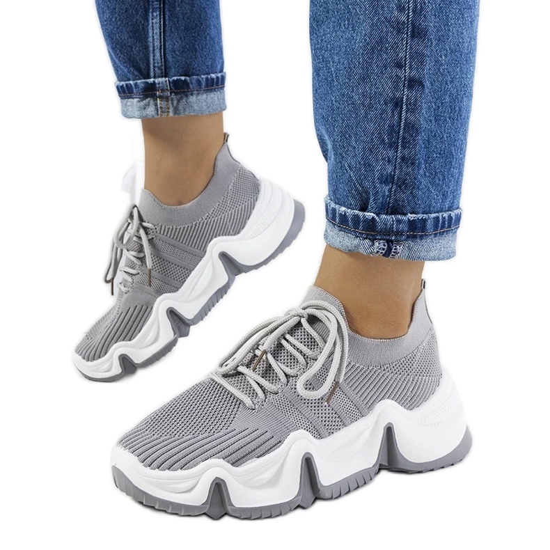 D/GMR Grå sportssneakers fra Thornber 1