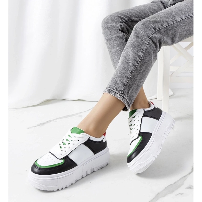 D/GMR Sorte Mandib damesneakers hvid 1