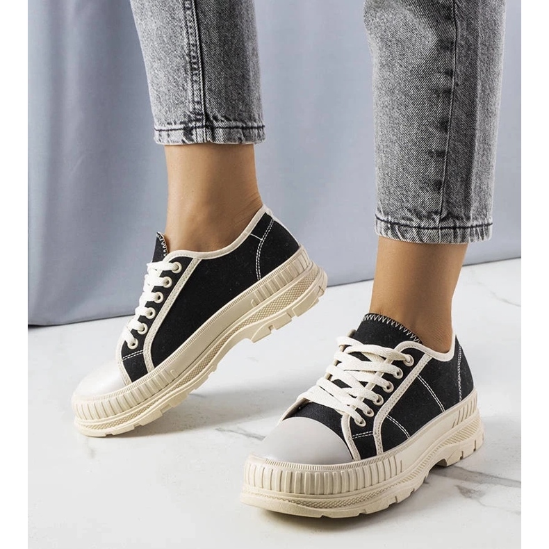 D/GMR Sorte platform sneakers fra Nichole 1