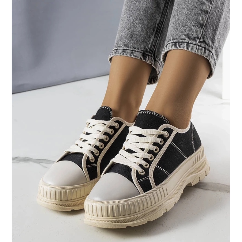 D/GMR Sorte platform sneakers fra Nichole 2