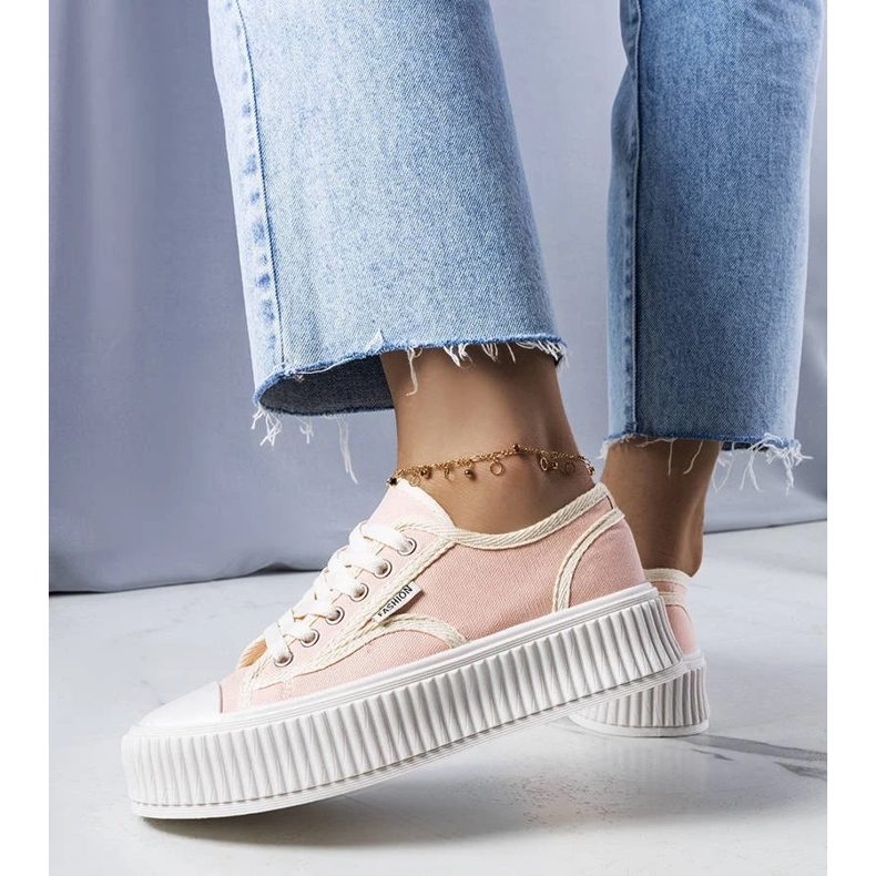 D/GMR Connies pink platform sneakers lyserød 2