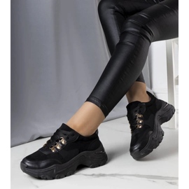 D/GMR Jenna sorte sneakers i blandet stof 2