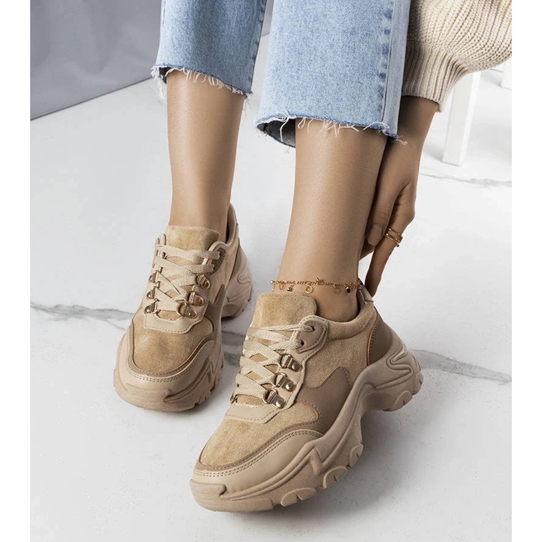 D/GMR Beige sneakers i blandet stof fra Jenna 2