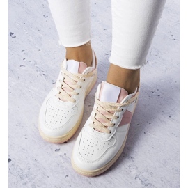 D/GMR Hvide og lyserøde damesneakers fra Marcella 2