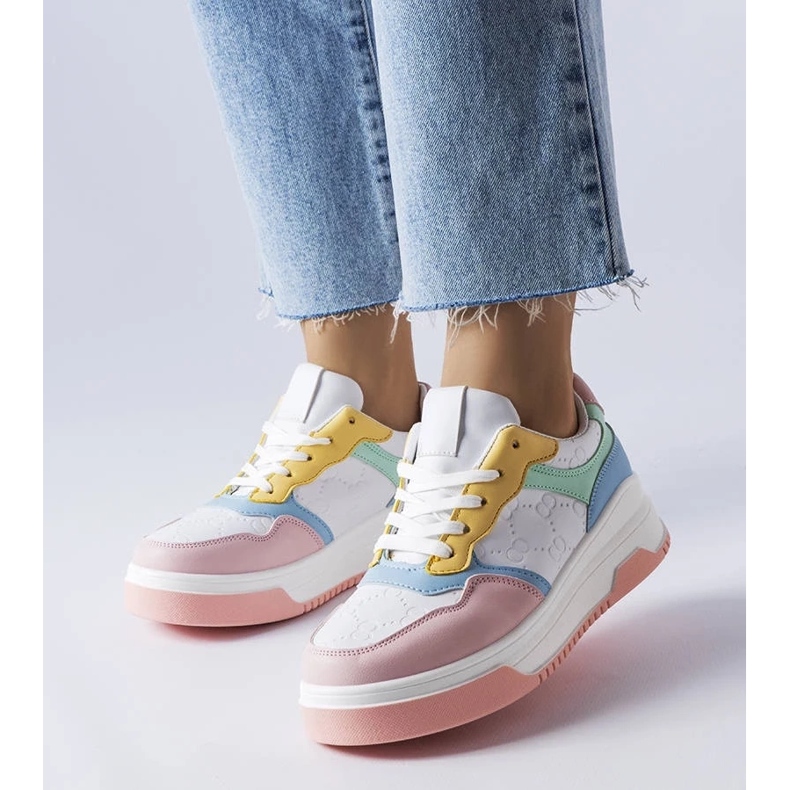 D/GMR Pink sneakers dekoreret med Paré-prægning lyserød 1