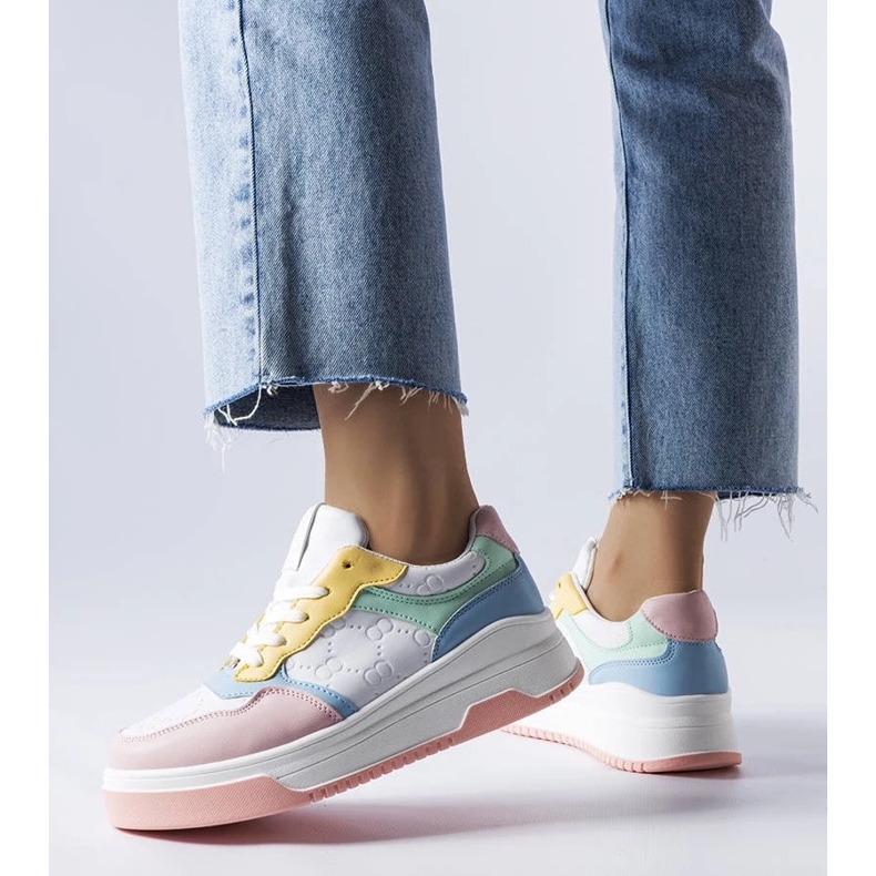 D/GMR Pink sneakers dekoreret med Paré-prægning lyserød 2