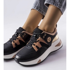D/GMR Sort og guld sneakers Vinceza 2