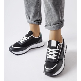 D/GMR Sorte sneakers med grøn accent Tod 2