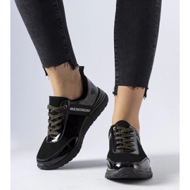 D/GMR Sorte Castelfidardo sneakers i læder 2