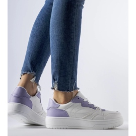 D/GMR Hvide sneakers med lilla Fournie-accenter 2