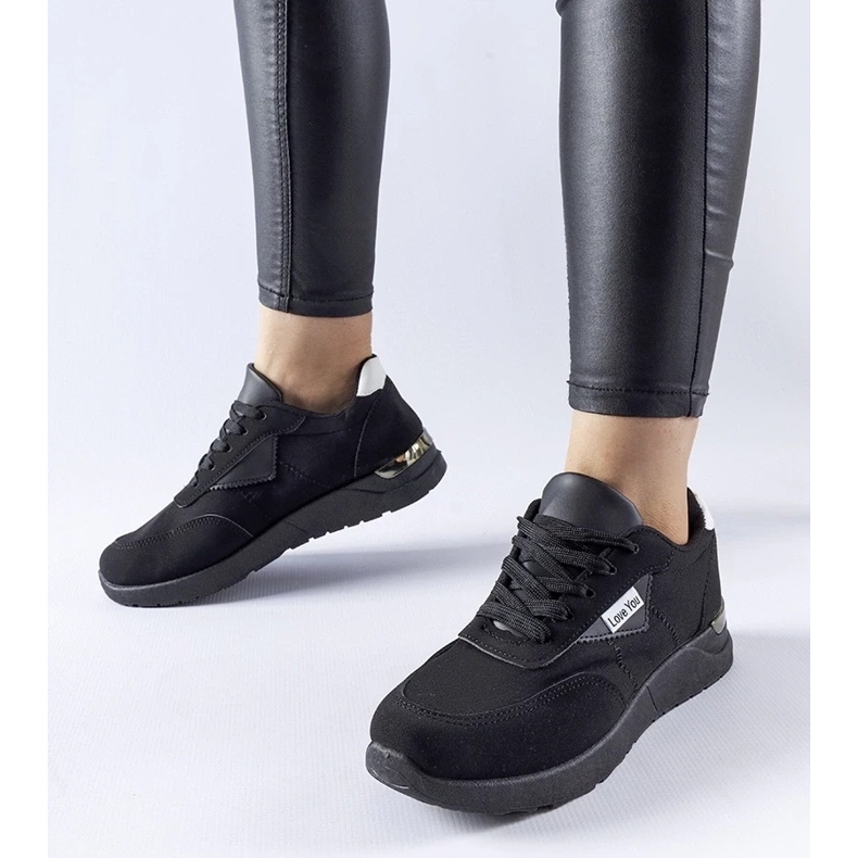D/GMR Geraldino sneakers i sort stof 1