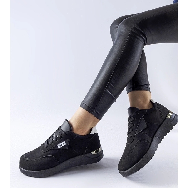 D/GMR Geraldino sneakers i sort stof 2