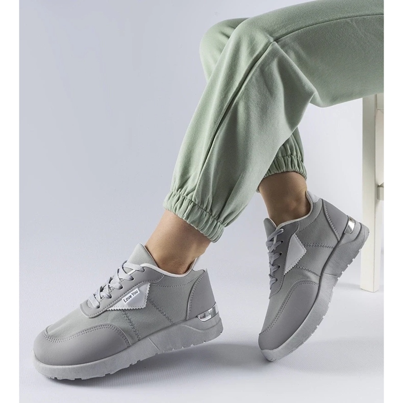 D/GMR Sneakers i gråt stof fra Geraldino 2