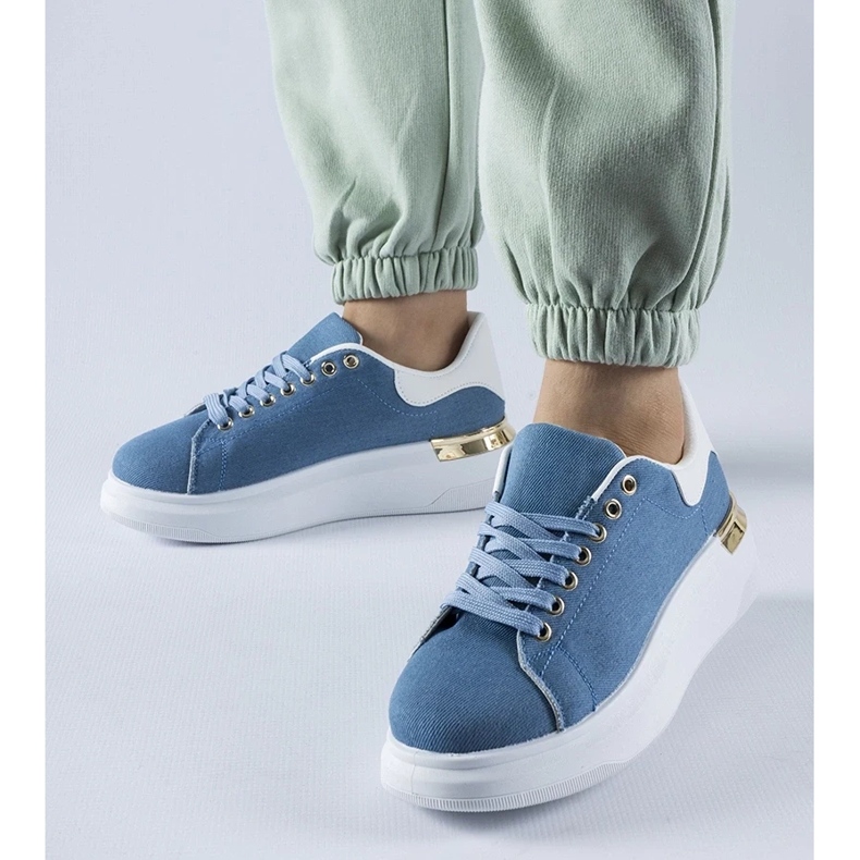 D/GMR Marineblå sneakers på Scuderlando platformen 2